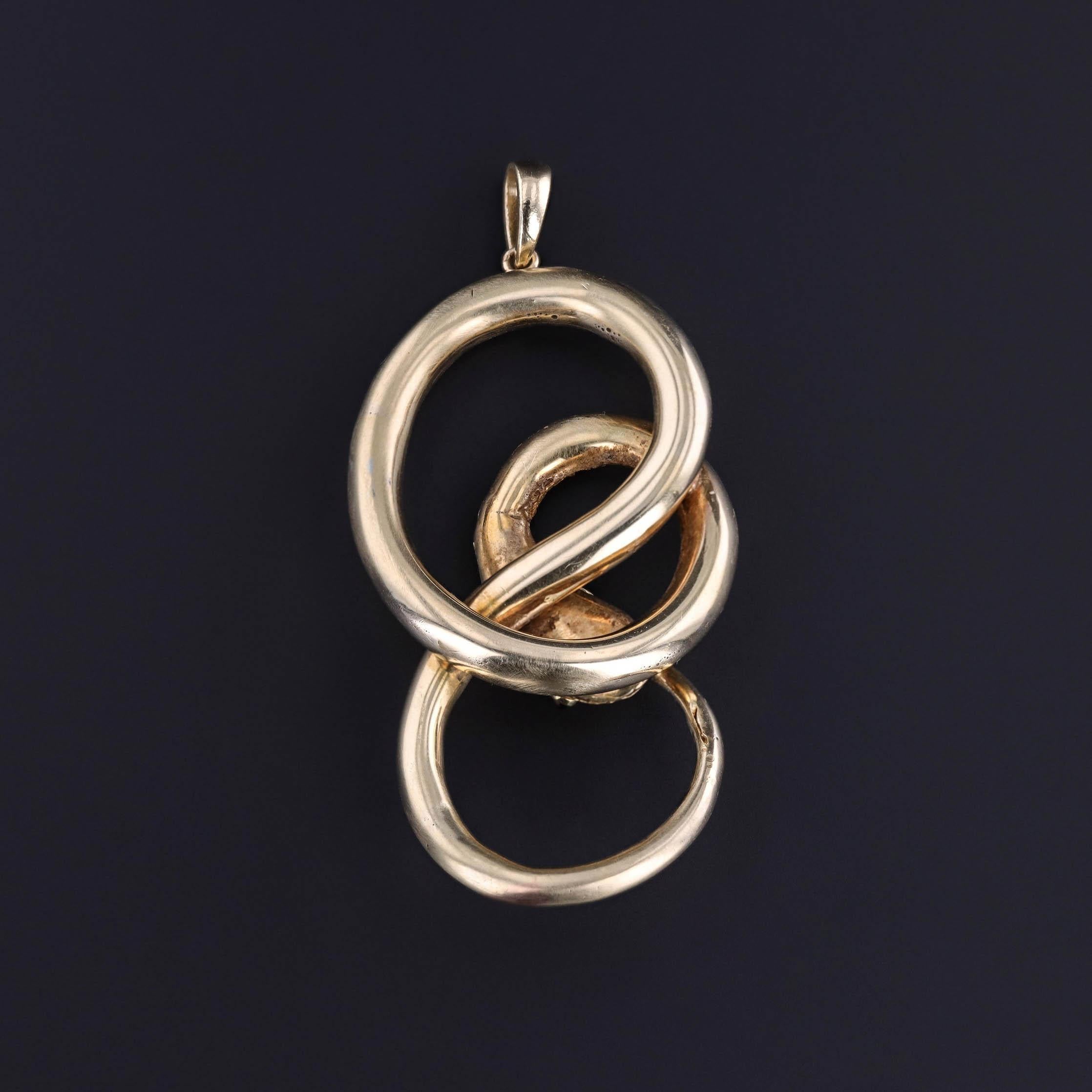 Victorien Pendentif serpent antique en or 10k en vente