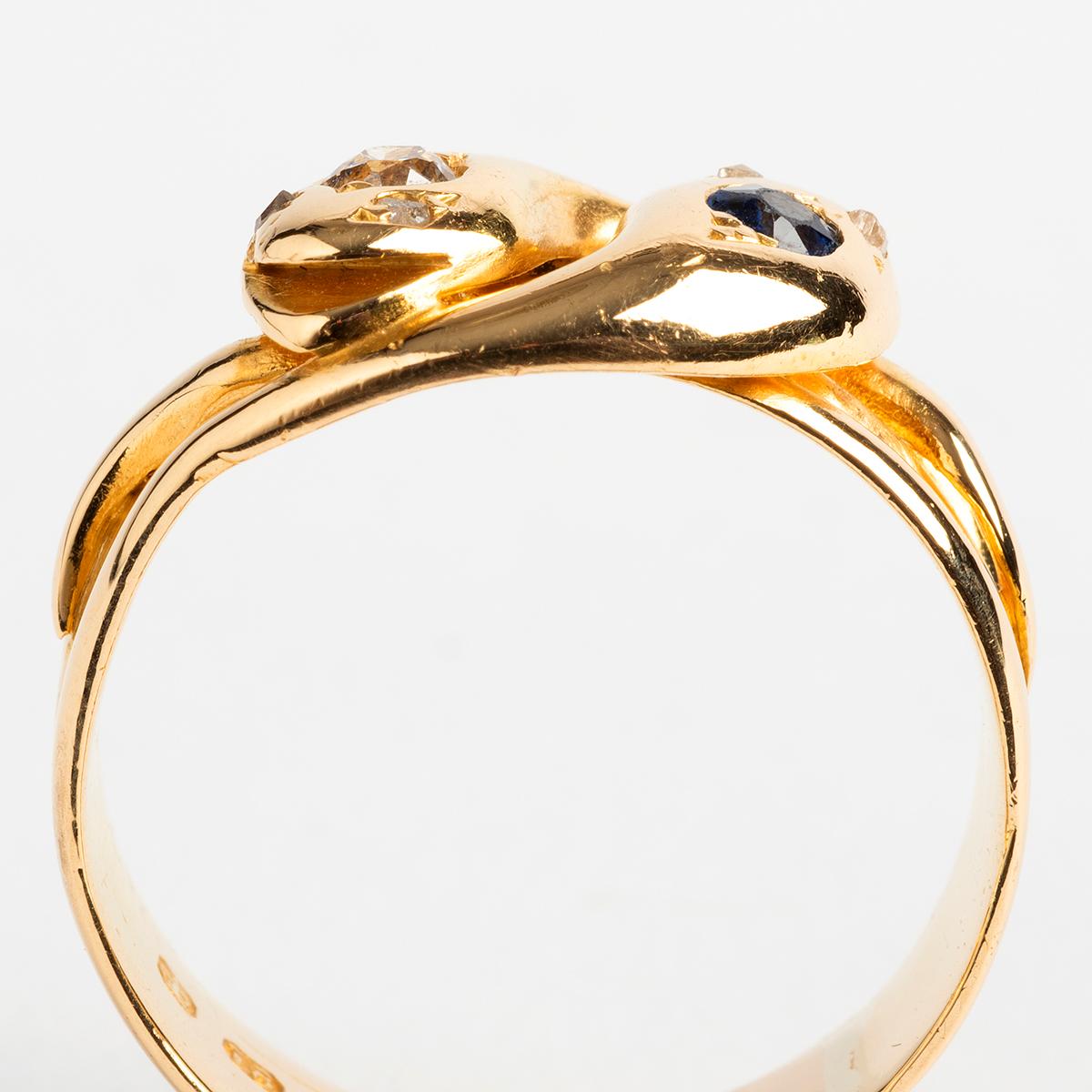 sapphire snake ring