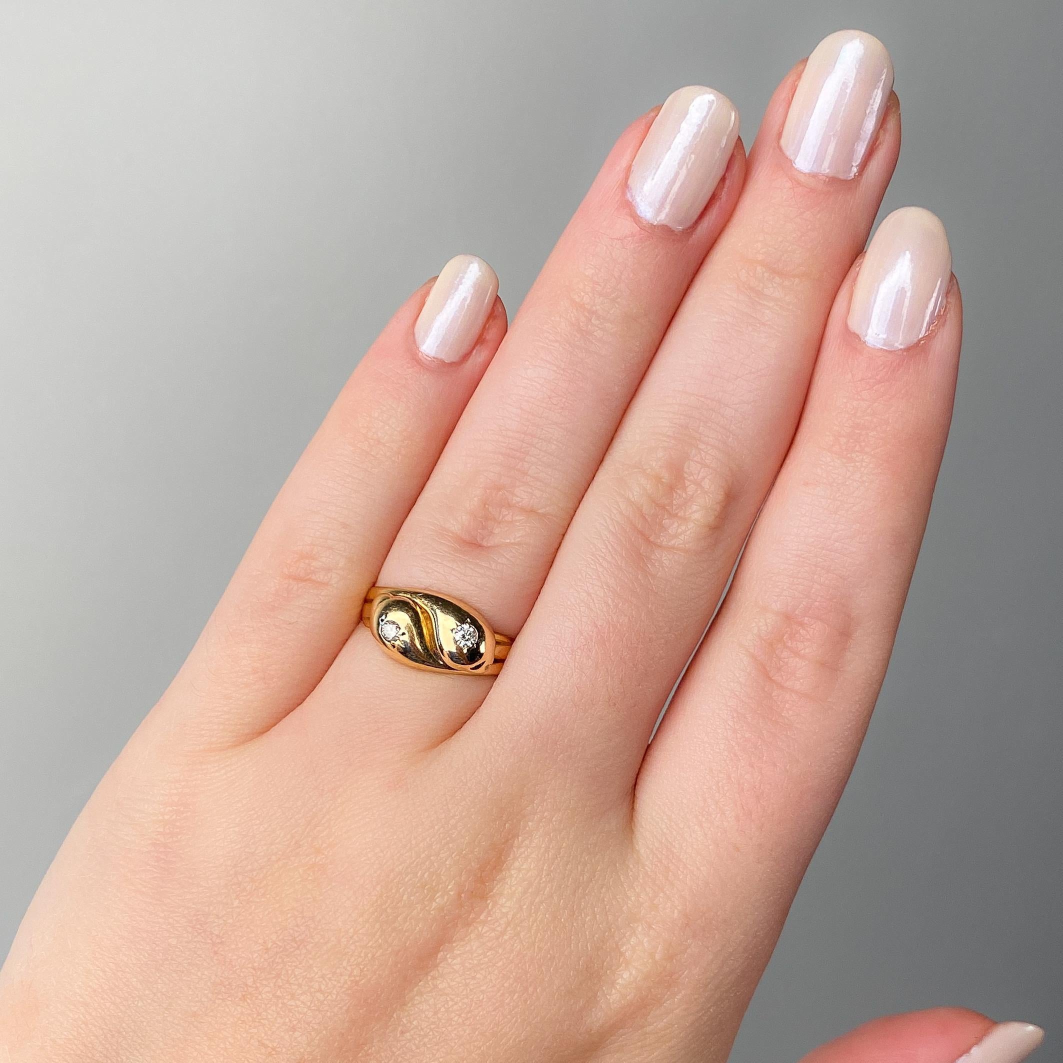 Anello antico a forma di serpente in oro 18 carati in vendita 1