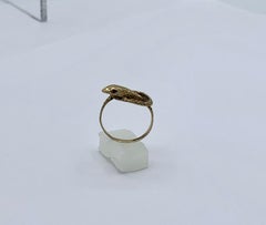 Antique Snake Ring Ruby Eyes Three Dimensional Gold