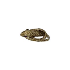 Antique Snake Ring Ruby Eyes Three Dimensional Gold