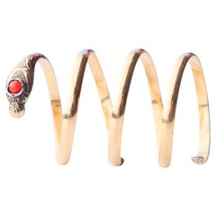 Bague serpent antique en or massif 14K Ø US 7- 8 / 4.2gr