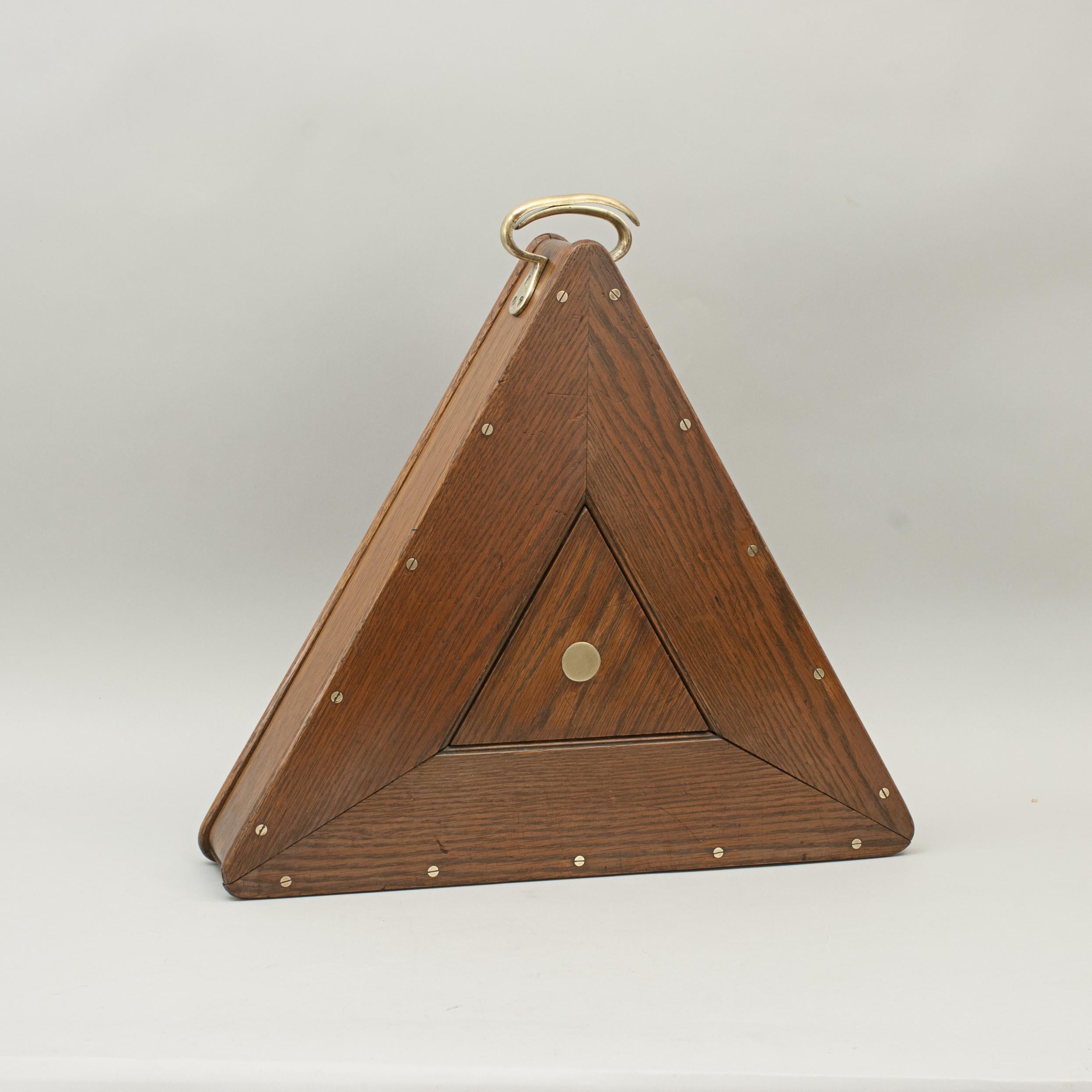 Antique Snooker Balls in Oak Snooker Ball Case with Triangle For Sale at 1stDibs