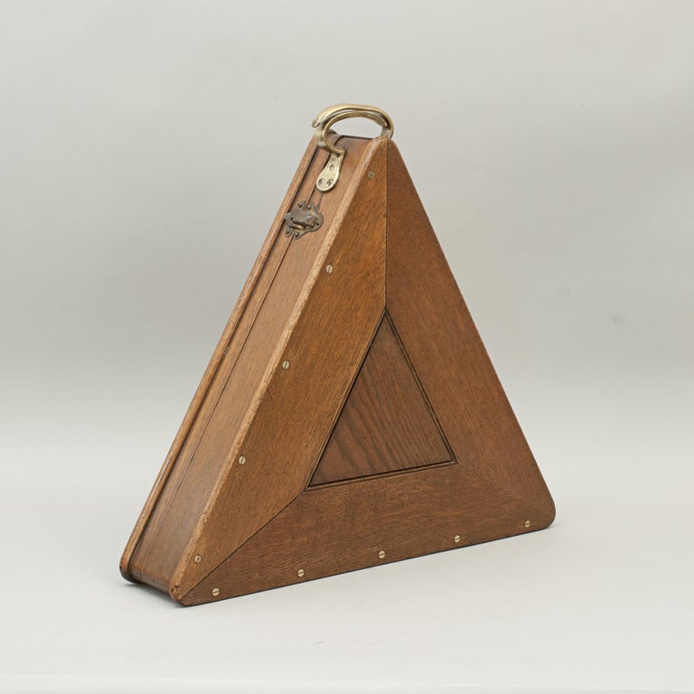 Antique Snooker Balls in Oak Snooker Ball Case with Triangle For Sale at 1stDibs