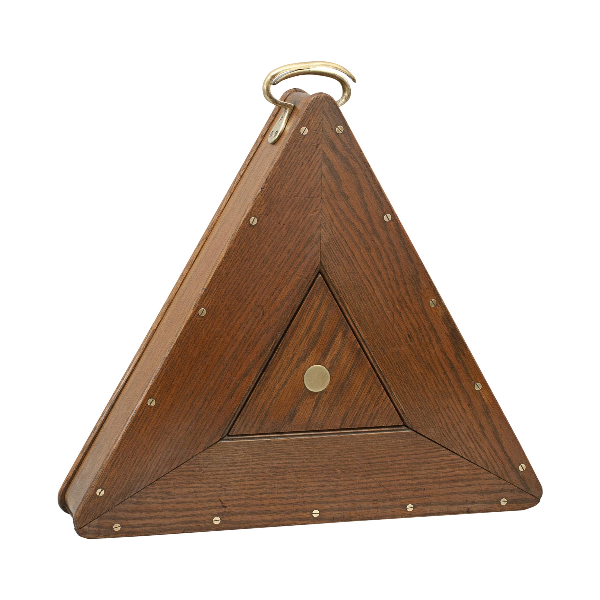 Antique Snooker Balls in Oak Snooker Ball Case with Triangle For Sale at 1stDibs
