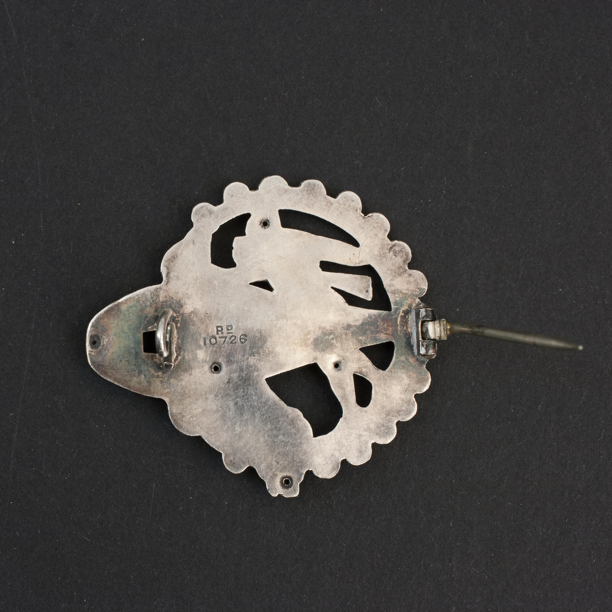 Silver Antique Snowshoe Brooch Or Pin. Wintersport. For Sale