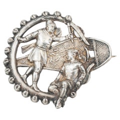 Used Snowshoe Brooch Or Pin. Wintersport.