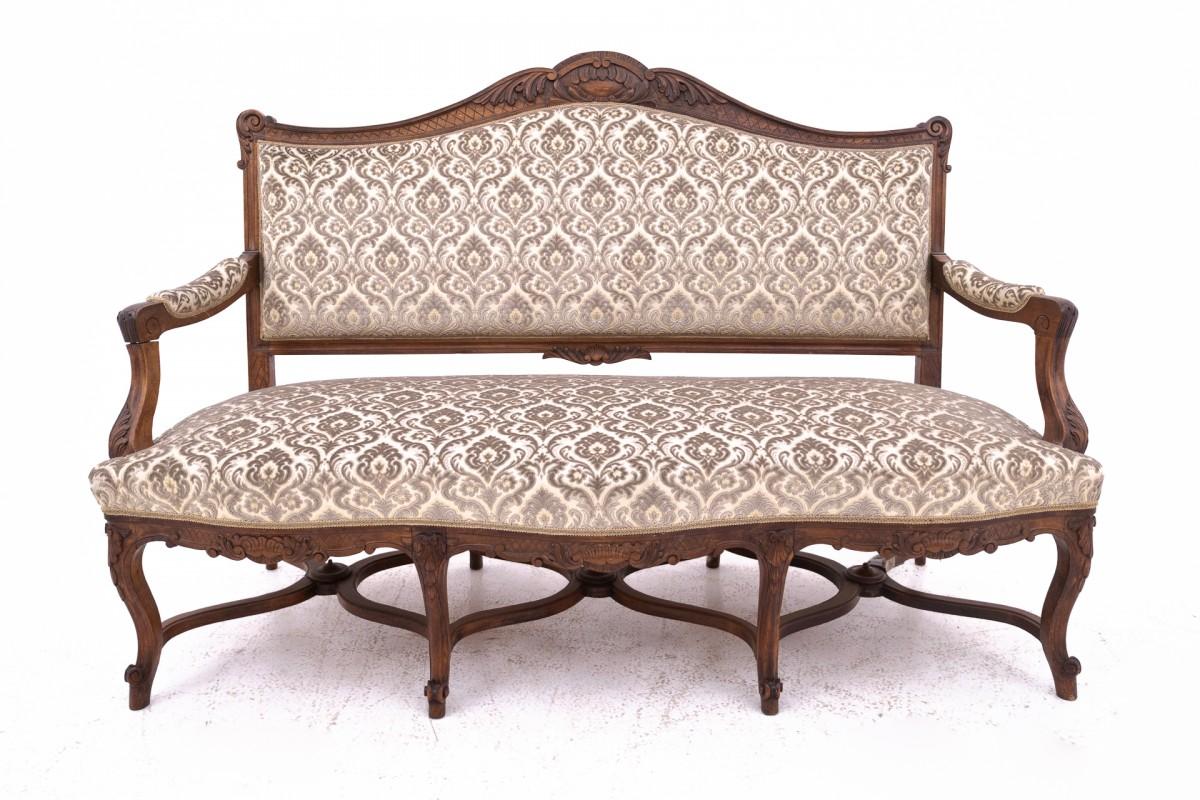 Sofa antique datant d'environ 1910, France.