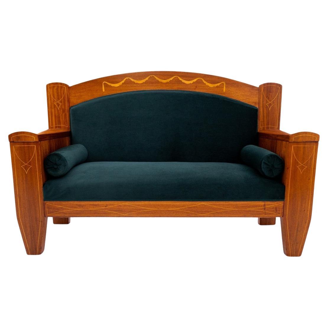 Antique sofa from Northern Europe, circa 1890.