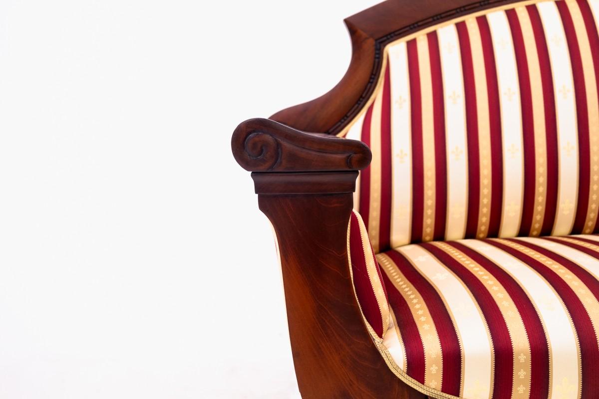 Fabric Antique sofa from the late 19th century, Northern Europe. For Sale