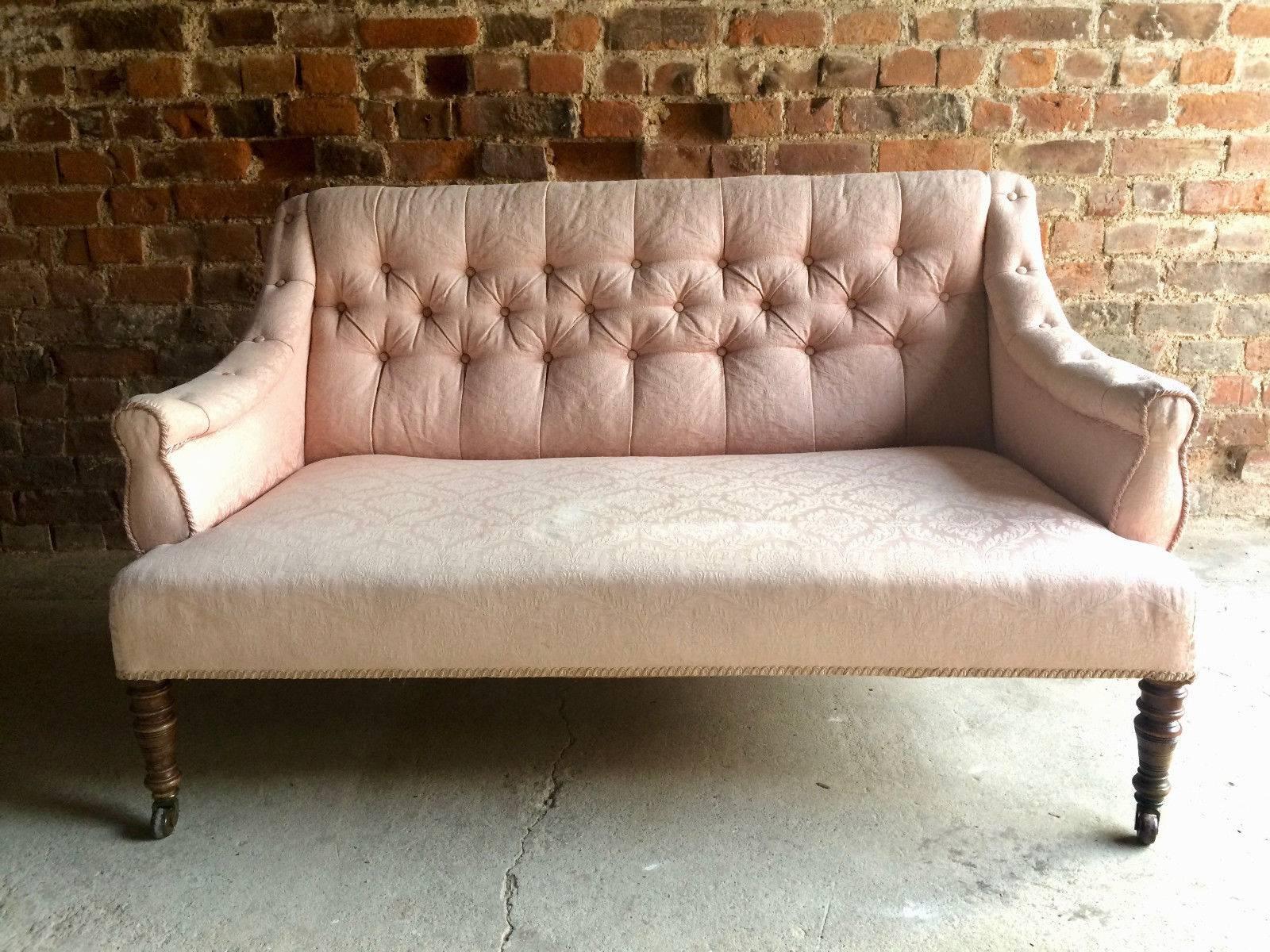 pink victorian sofa