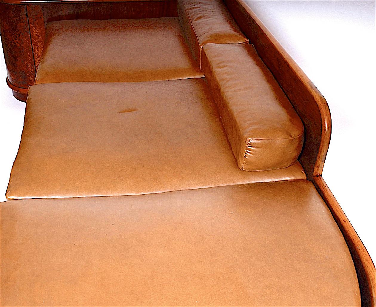 Antique Sofa with a Bookshelf and Bar 4