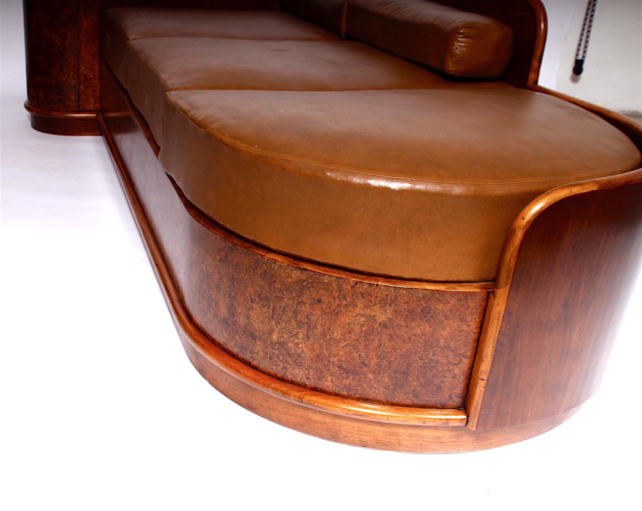 Antique Sofa with a Bookshelf and Bar 7