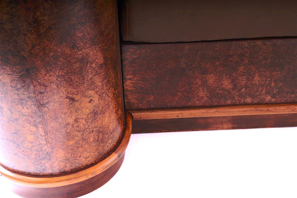 Art Deco Antique Sofa with a Bookshelf and Bar