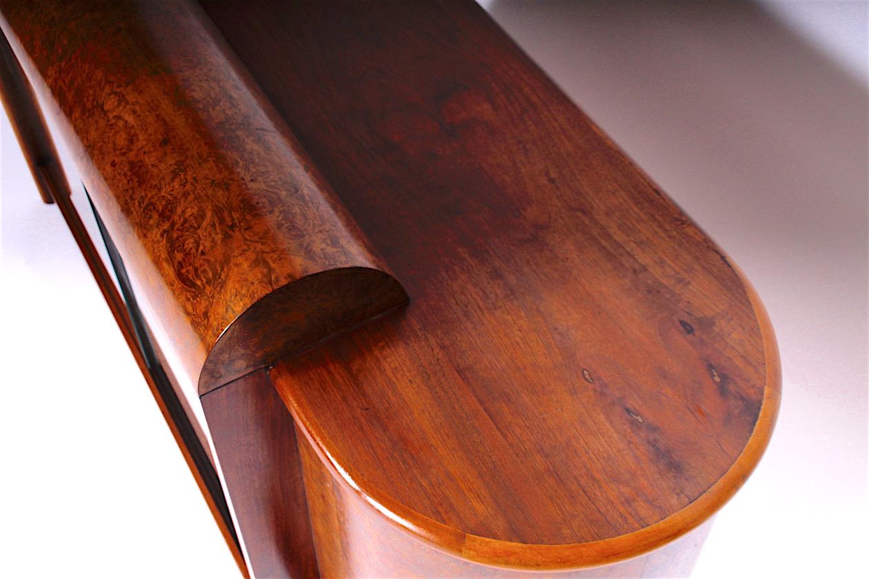 Czech Antique Sofa with a Bookshelf and Bar