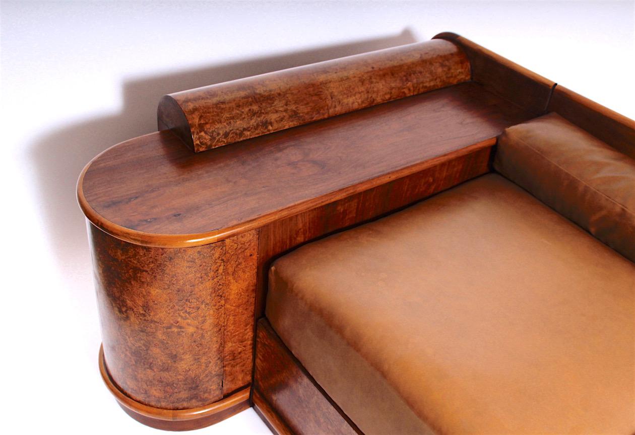 Early 20th Century Antique Sofa with a Bookshelf and Bar