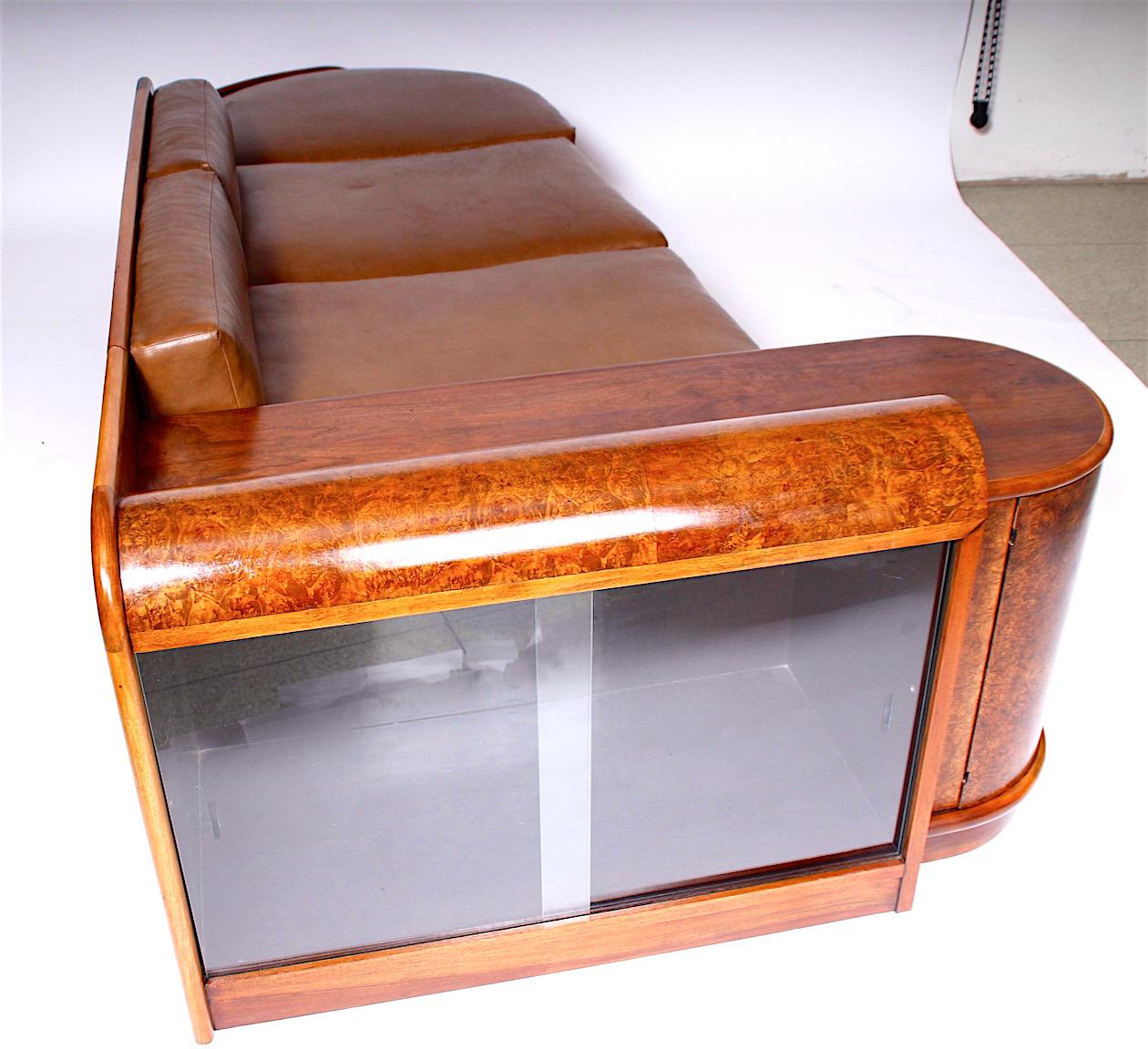 Antique Sofa with a Bookshelf and Bar 2