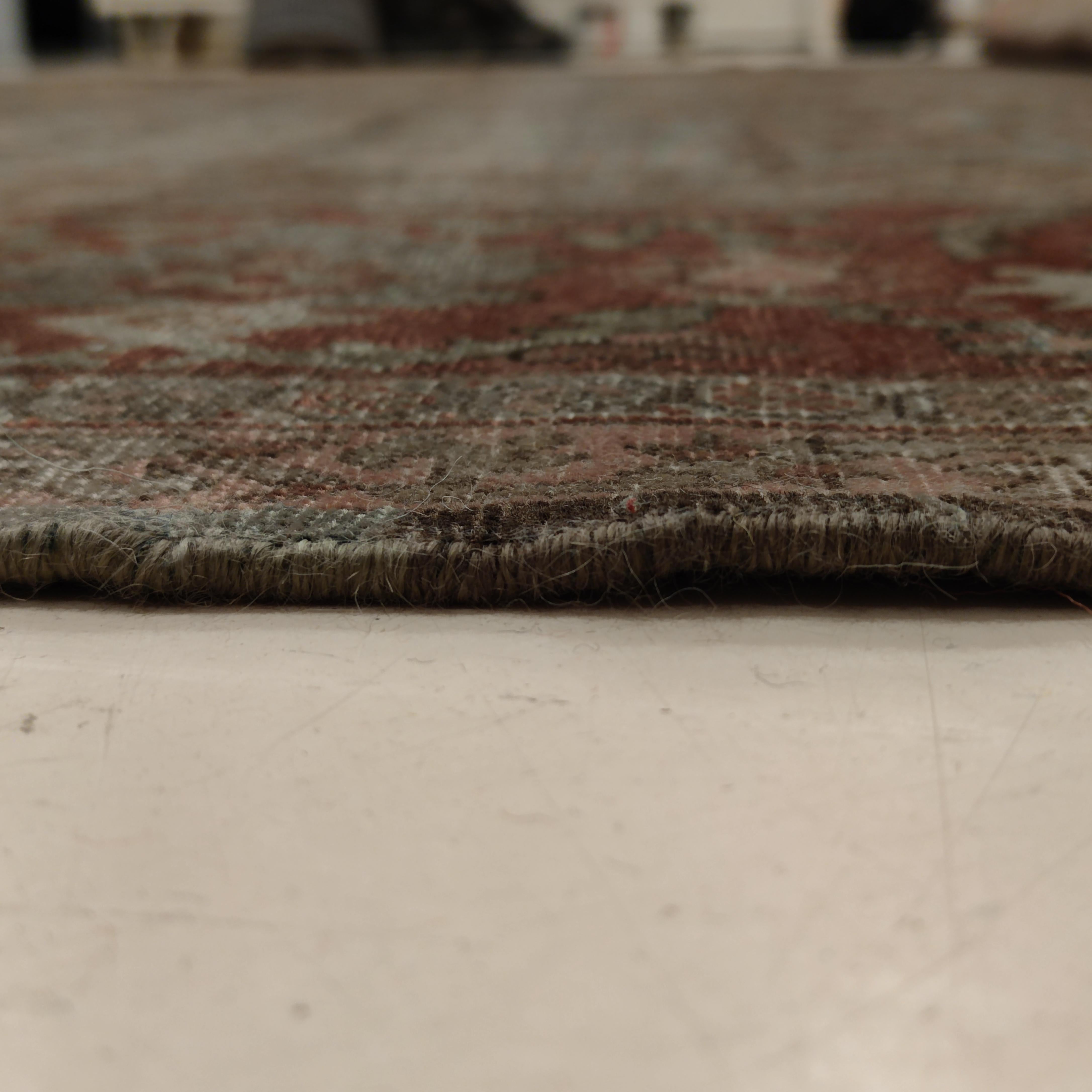 Antiker weicher tealgrüner Bijar-Teppich in Übergröße mit All-Over-Muster im Zustand „Gut“ im Angebot in Milan, IT