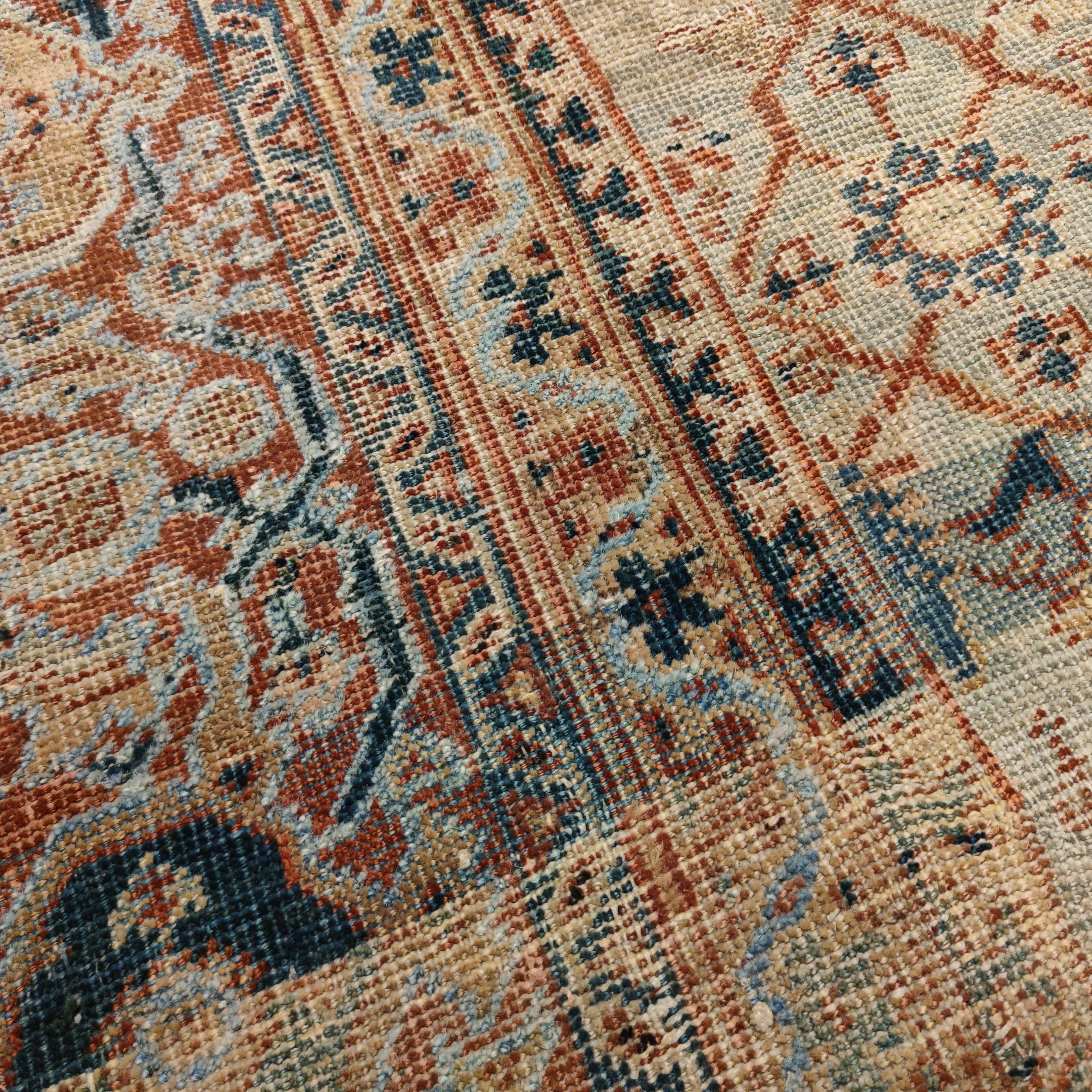 The carpets woven by the Anglo-Swiss firm of Ziegler & Co. during the late nineteenth century in the region of Arak are often characterised by classic Persian patterns rendered in highly refined colours, where the wool yarns are masterfully dyed so