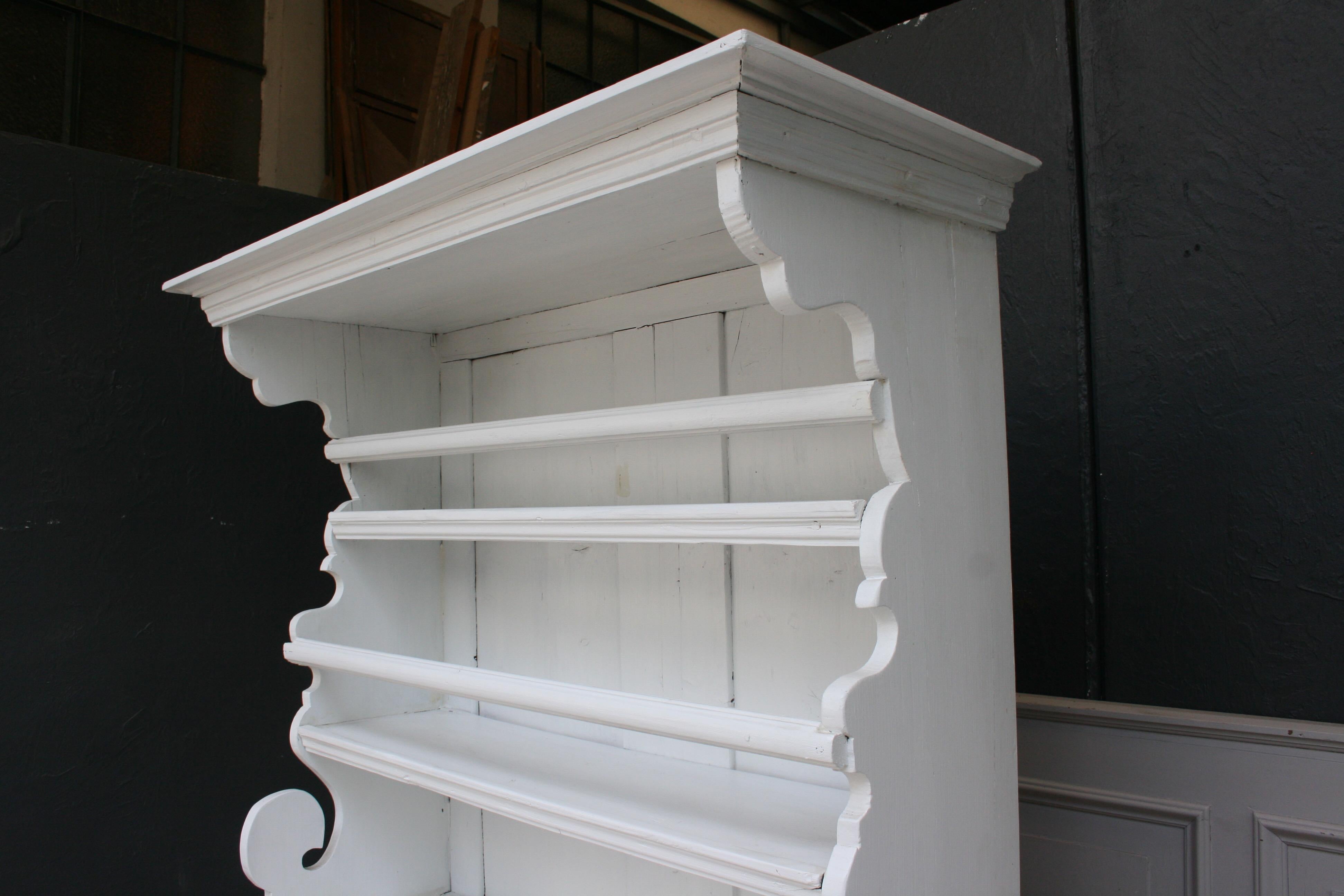 Lacquered Early 19th Century German Cupboard made of Pine, painted White For Sale