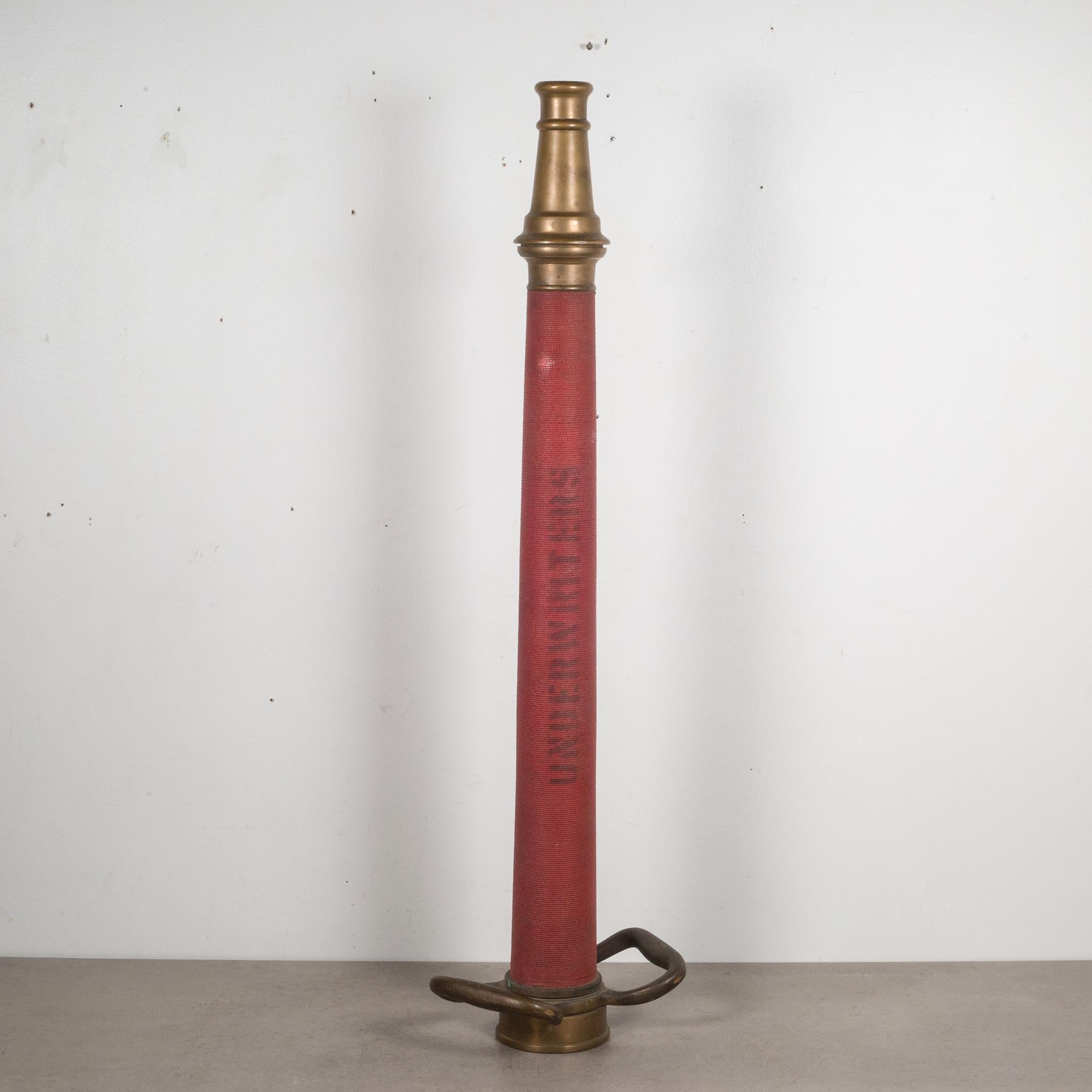American Antique Solid Brass Fire Hose Nozzle, c.1900