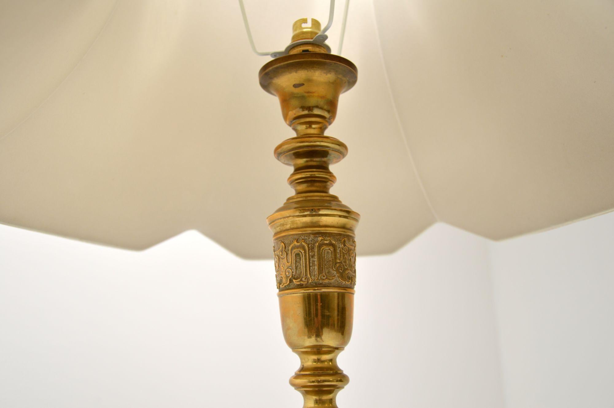 European Antique Solid Brass Floor Lamp