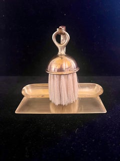 Antike massivem Messing poliert Silent Butler Krümelfänger