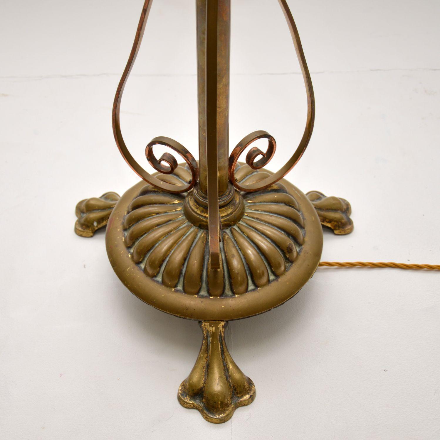 Antique Solid Brass Rise & Fall Floor Lamp 2