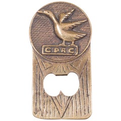 Antique Solid Bronze Portuguese Bottle Opener, circa 1920