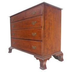 Antique Solid Cherry Solid Dovetail Drawer Solid Back Board 19th Century Dresser