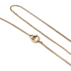 Antique Solid Gold Black Jet White Stone Seed Pearl Lavalier Pendant Curb Chain