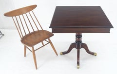 Antique Solid Mahogany c1920s 30" Square Game Dining Table MINT