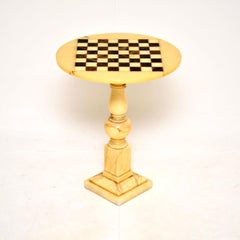 Antique Solid Marble Chess Table
