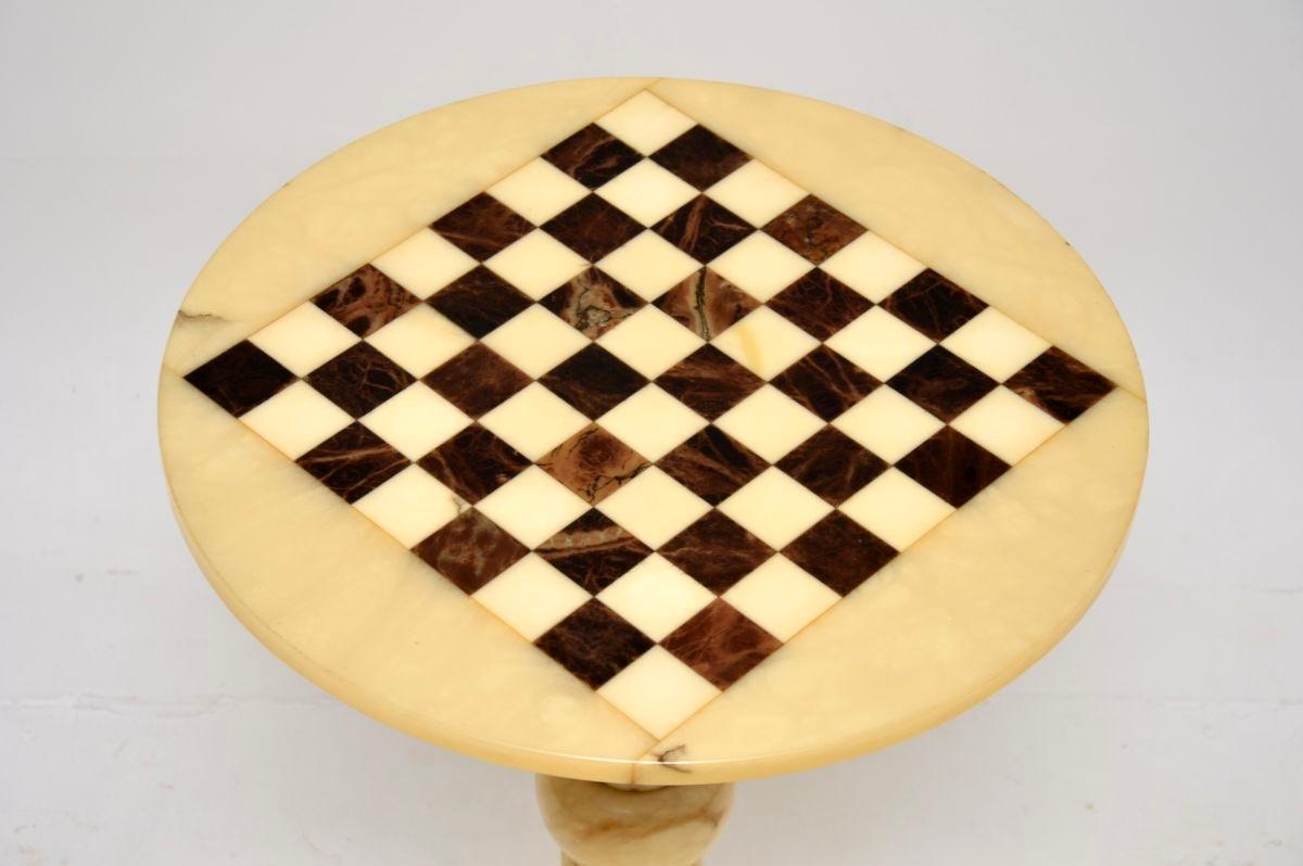Antique Solid Marble Chess Table In Good Condition For Sale In London, GB