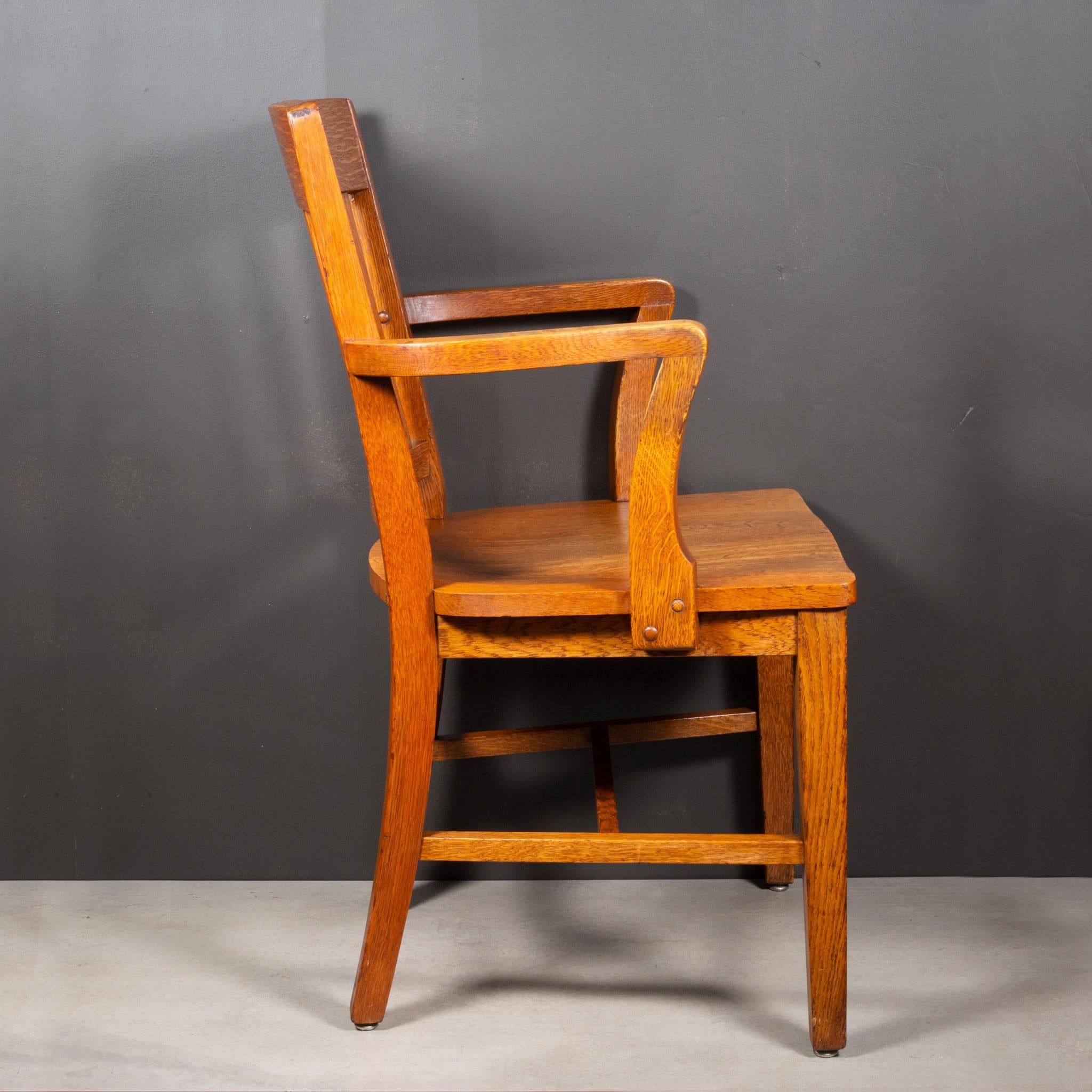 Silla de biblioteca antigua de roble macizo c.1930-1950 en Bueno estado para la venta en San Francisco, CA