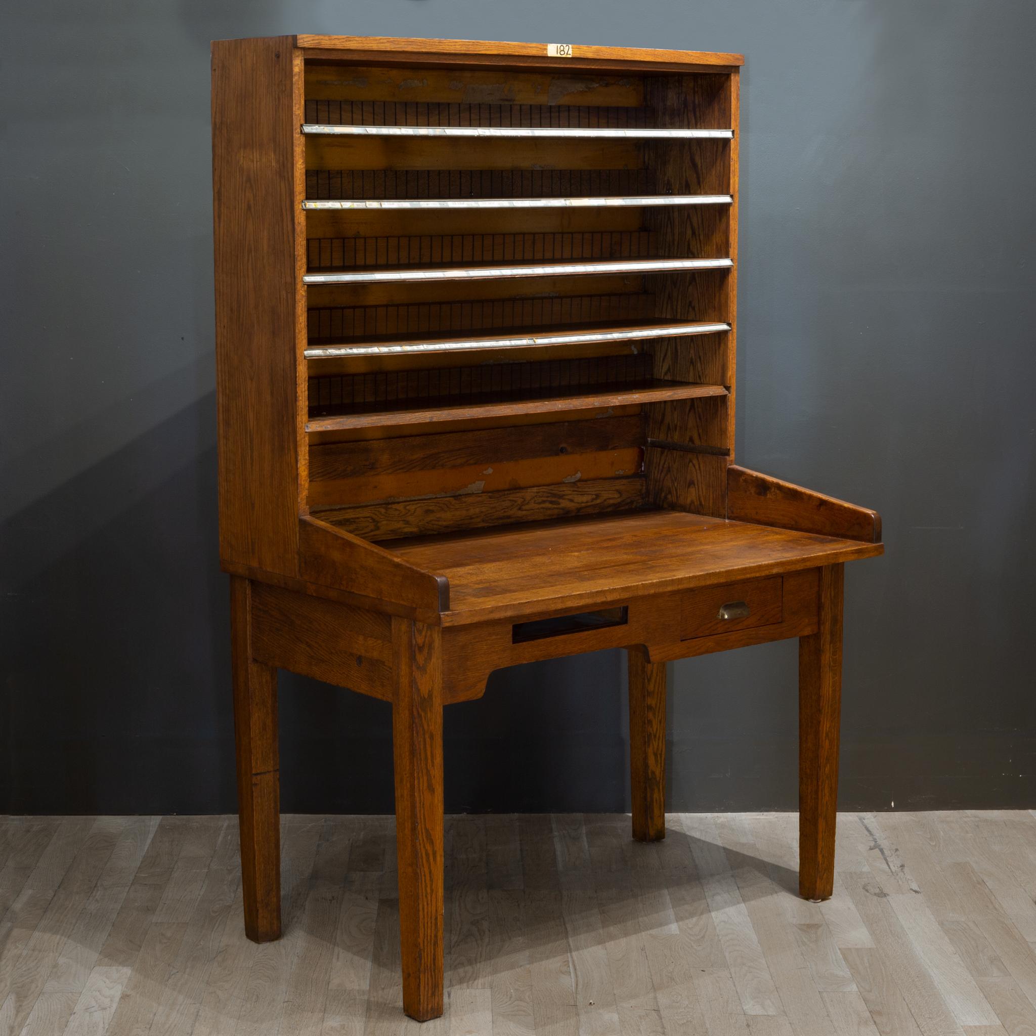 antique postal sorting desk