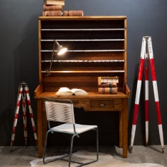 Antique Solid Oak Slotted Postal Sorting Desk, circa 1939