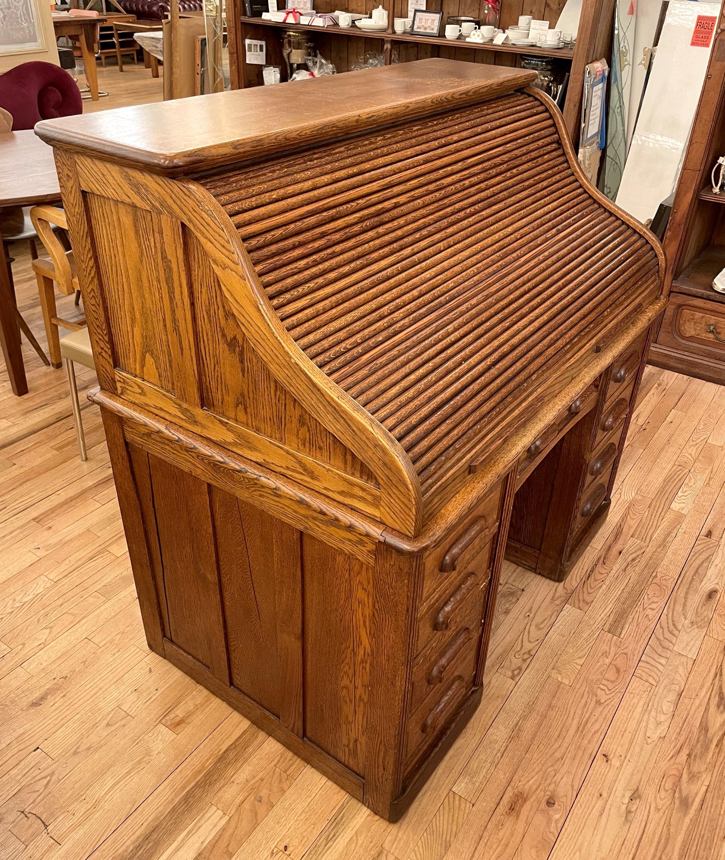 solid wood roll top desk for sale