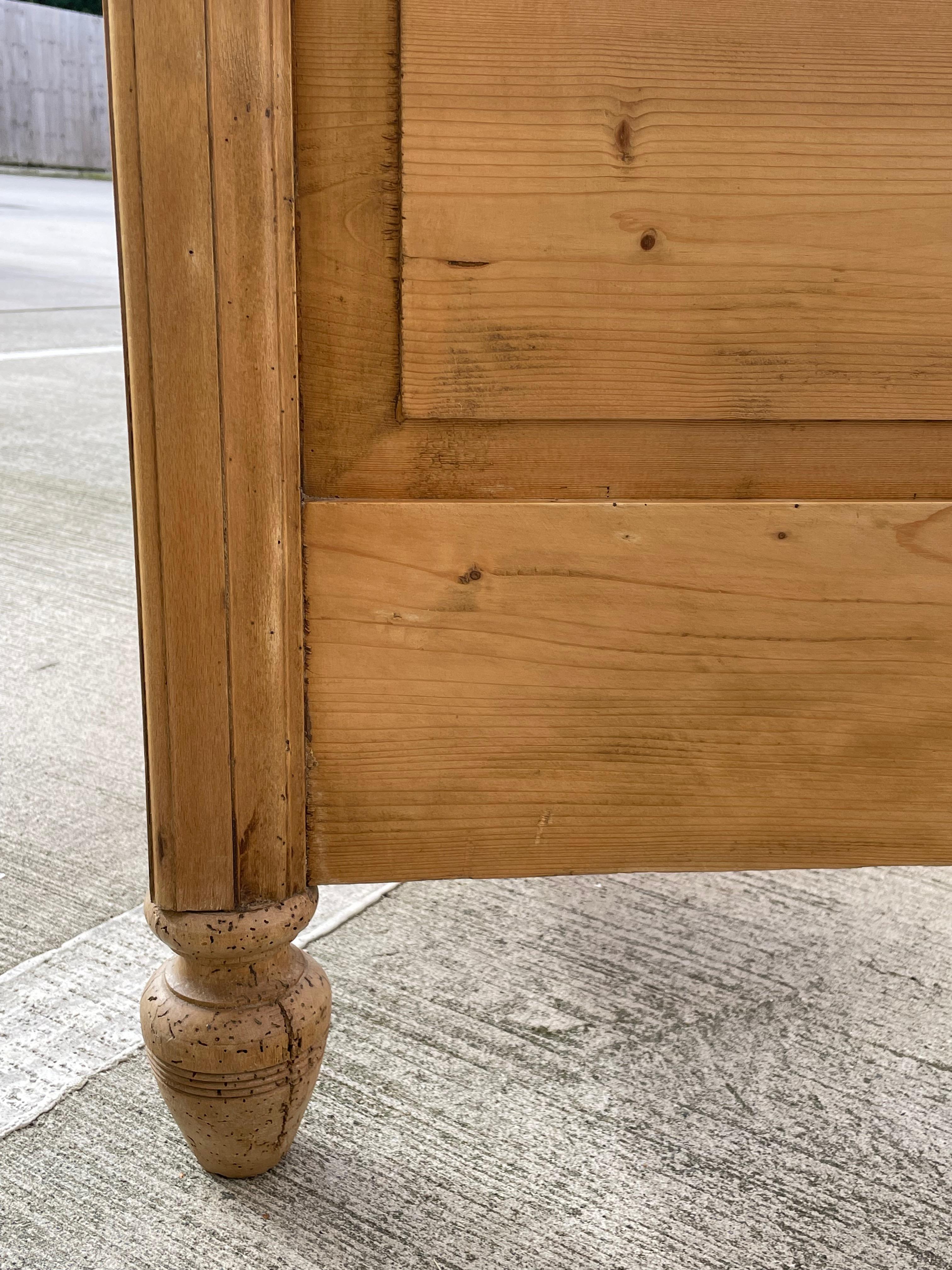 Antique Solid Pine English Box Bed 9