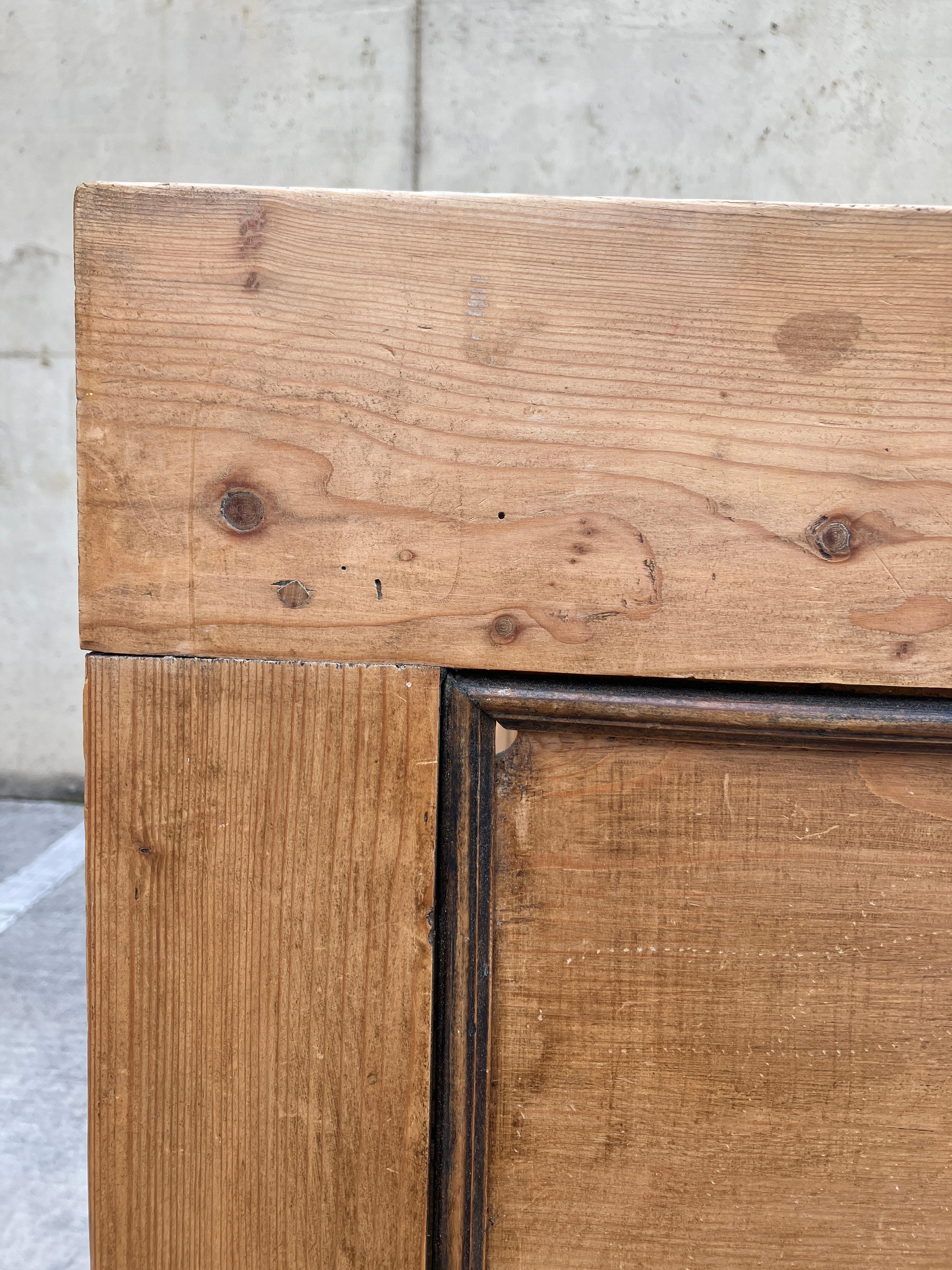 Ancienne boîte à lit anglaise en pin massif en vente 7