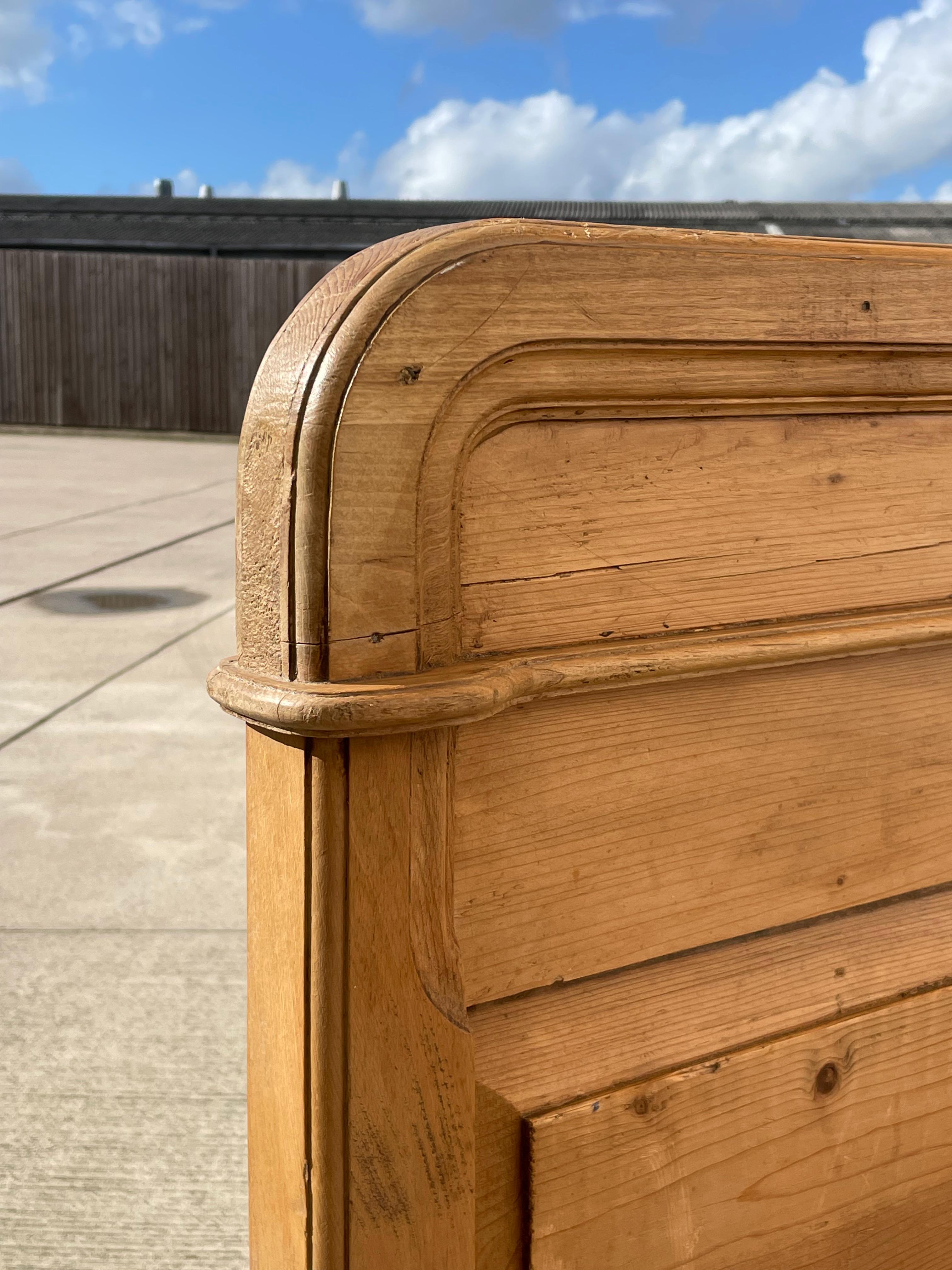 Antique Solid Pine English Box Bed 12
