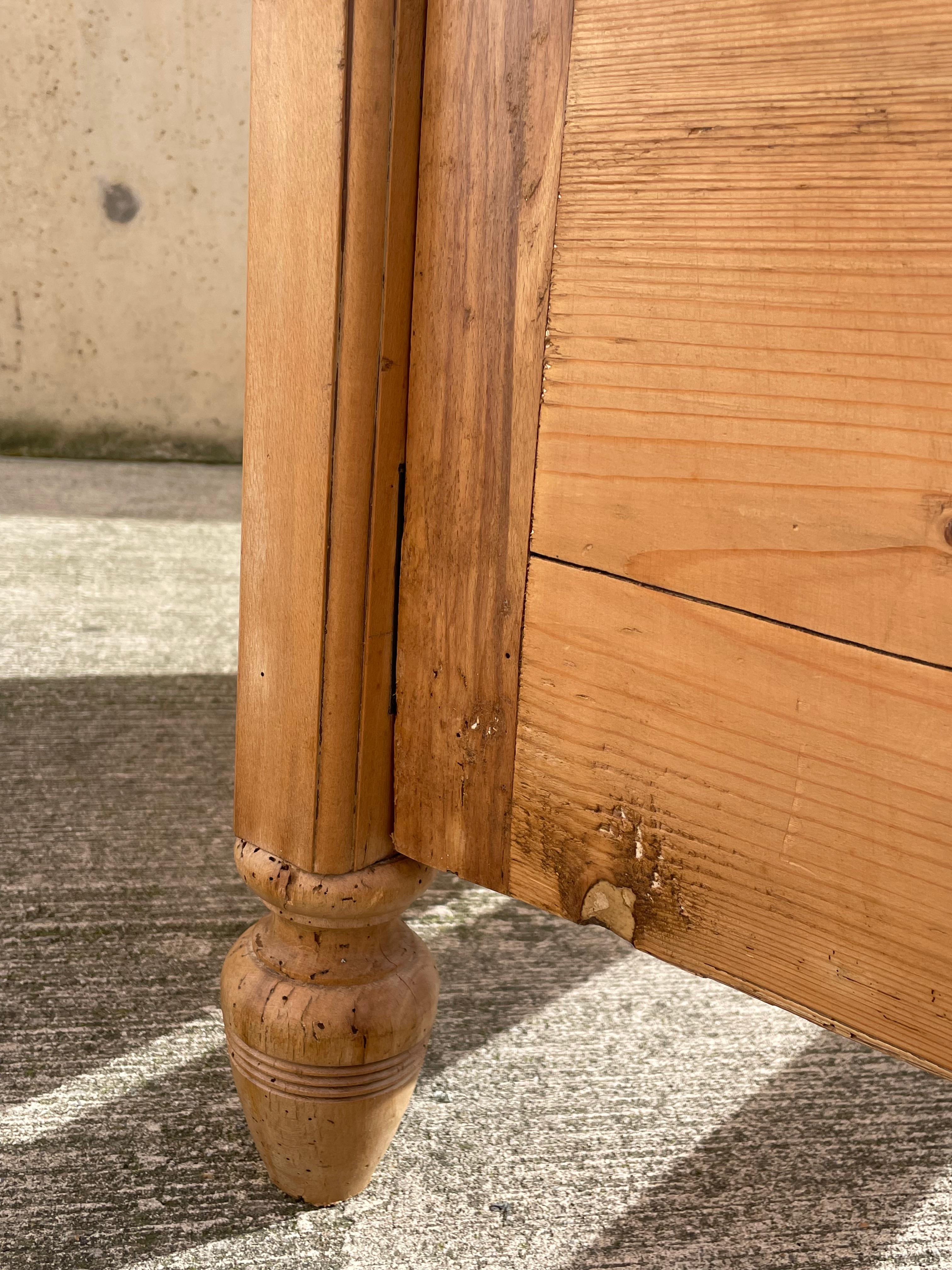 Antique Solid Pine English Box Bed 2
