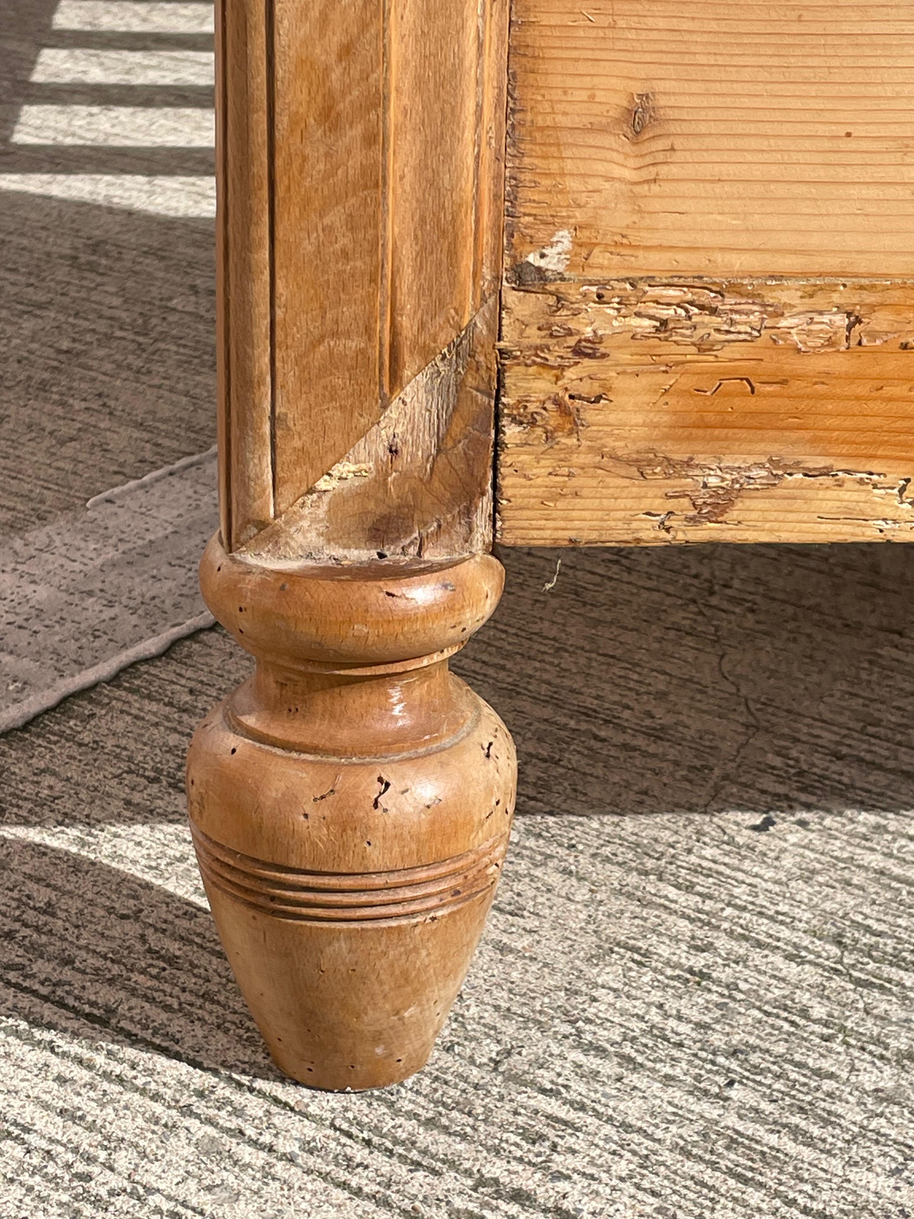 Antique Solid Pine English Box Bed 3