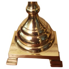 Antique Solid Polished Brass Antit arnish Treated Candleholders, Circa 1930s