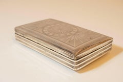 Antique Solid Silver Dutch Cigarette Box, 1840s