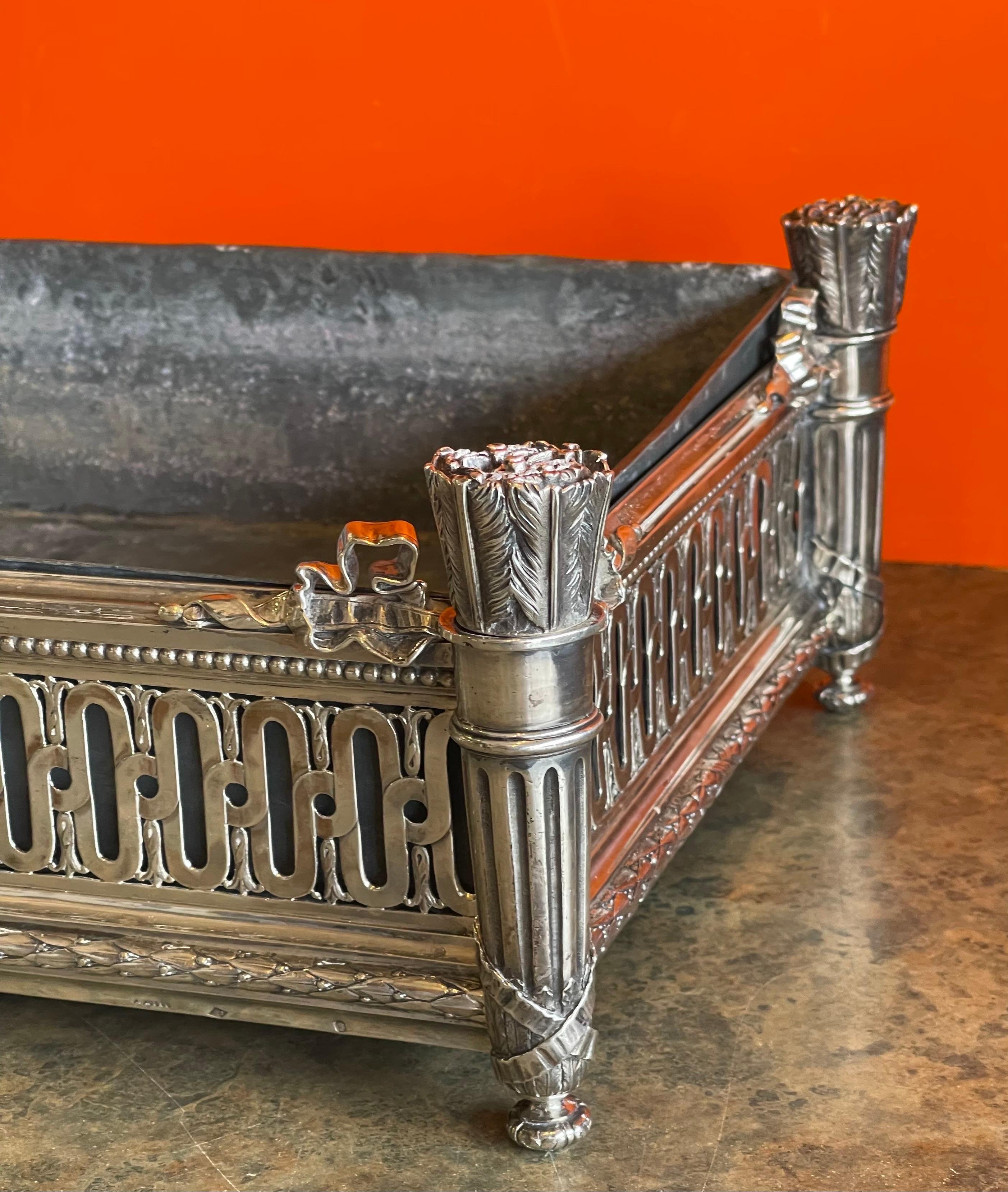 Antique Solid Silver Jardinere / Planter Box with Insert by Andre Aucoc 6