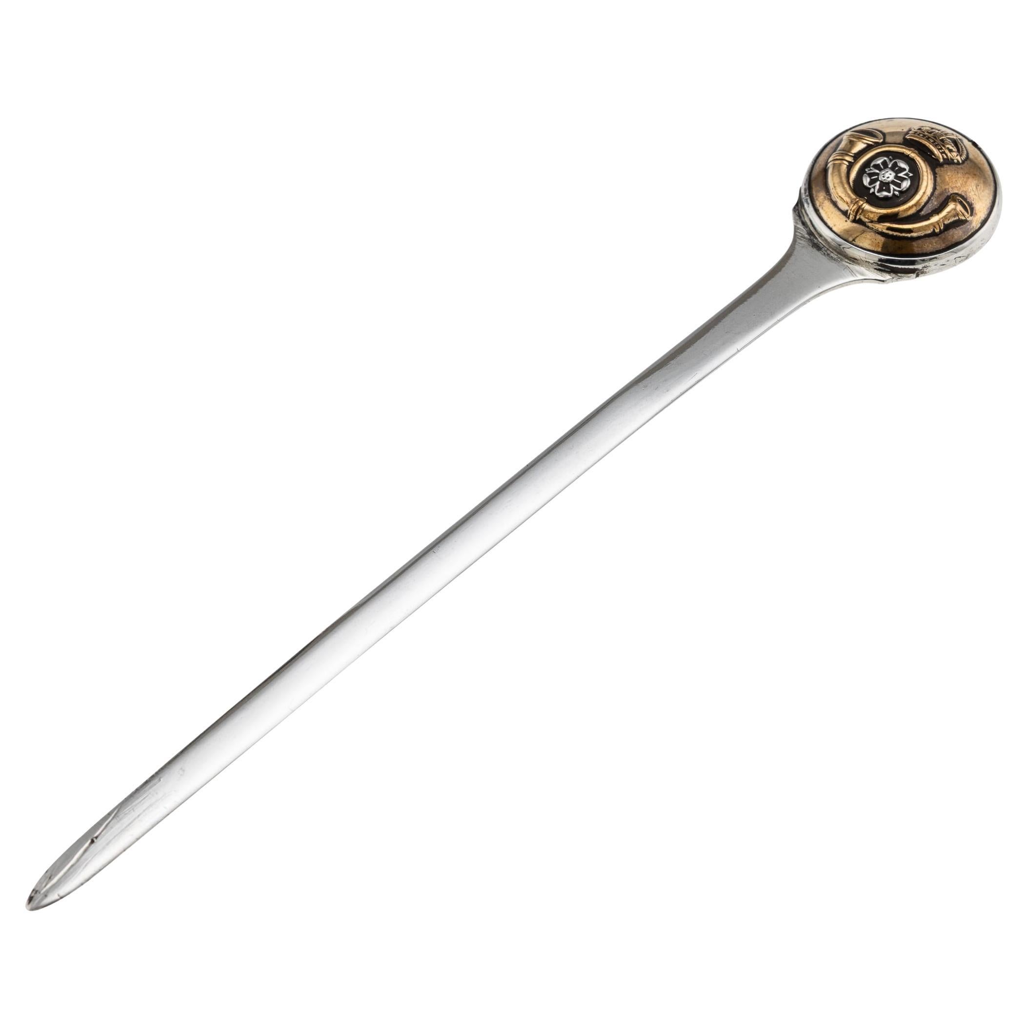 Antique Solid Silver Letter Opener by Charles & George Asprey, 1915 For Sale