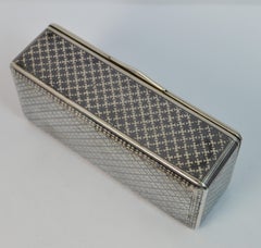 Antique Solid Silver and Niello Enamel Russian ? Snuff Box