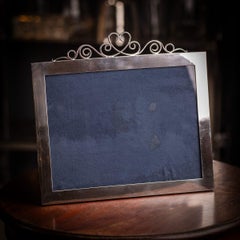 Cornice fotografica antica in argento massiccio di Bigelow Kennard & Co., 1920