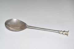 Antique Solid Silver Seal Top Spoon 1630 Hallmarked 'IG'